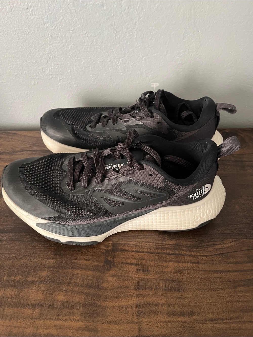 The North Face Womens Black and White Cushion Trail Sneakers